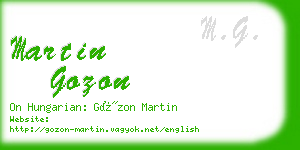 martin gozon business card